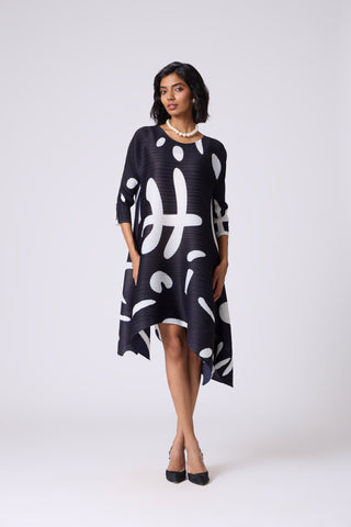 Brooklyn Print Tunic - Black