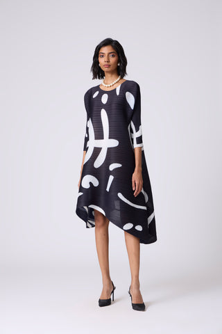 Brooklyn Print Tunic - Black