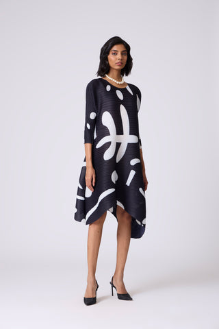 Brooklyn Print Tunic - Black