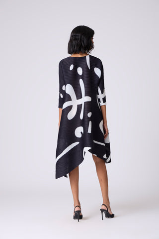 Brooklyn Print Tunic - Black