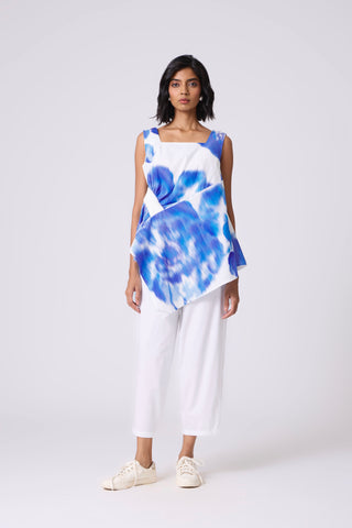Remy Printed Top - Blue Haze
