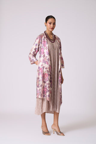 Simone Overlay Dress - Frost Pink & Oyster