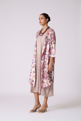Simone Overlay Dress - Frost Pink & Oyster