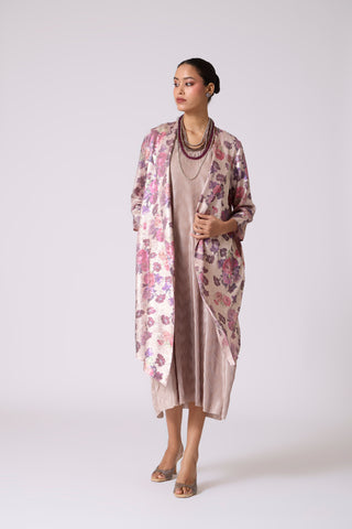 Simone Overlay Dress - Frost Pink & Oyster