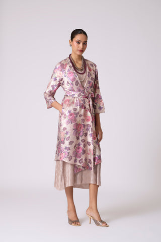 Simone Overlay Dress - Frost Pink & Oyster