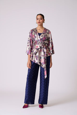 Vanessa Satin Pants - Midnight Navy