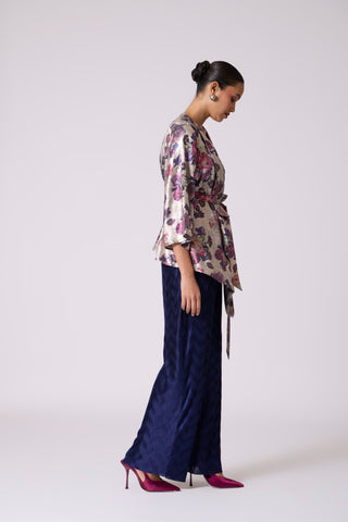 Vanessa Set - Metallic Grey & Navy