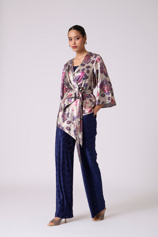 Vanessa Satin Pants - Midnight Navy