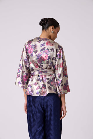Vanessa Jacket - Metallic Grey & Navy