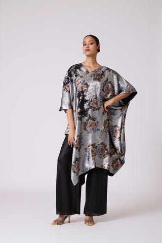 Sera Tunic Set - Metallic Black