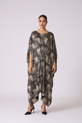Valenza Dress - Black & Gold