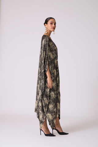 Valenza Dress - Black & Gold