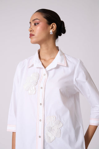 Lucien Applique Shirt - Bright White