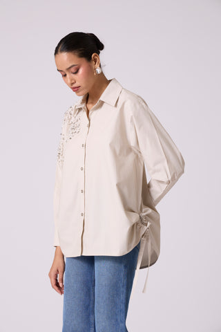 Ian Applique Shirt - Sand