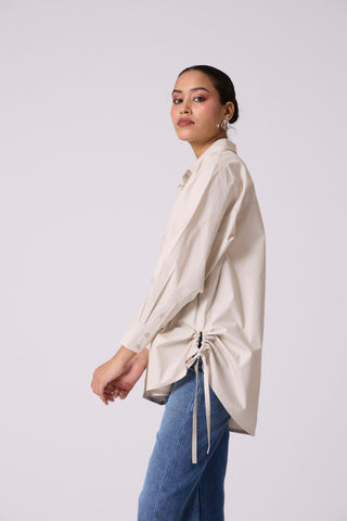 Ian Applique Shirt - Sand