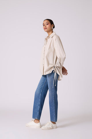 Ian Applique Shirt - Sand