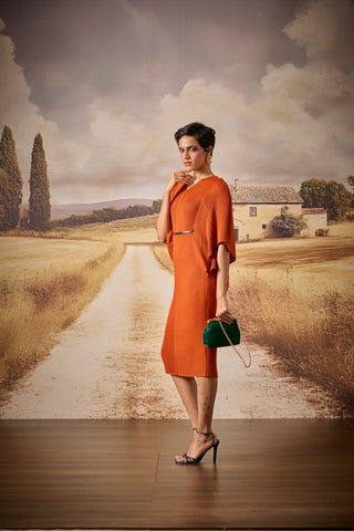 Tahita Dress - Rust Orange