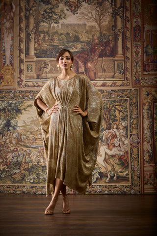 Valenza Dress - Caramel & Gold