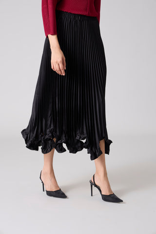 Mirabelle Satin Skirt - Black