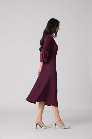 Emery Dress - Wine Purple