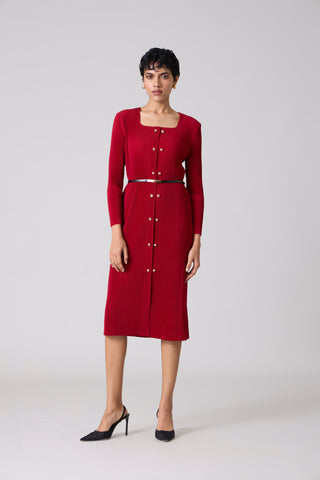 Rivera Dress - Deep Red