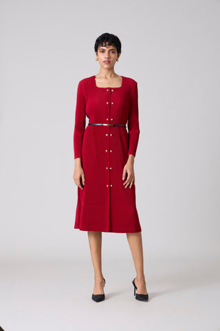 Rivera Dress - Deep Red