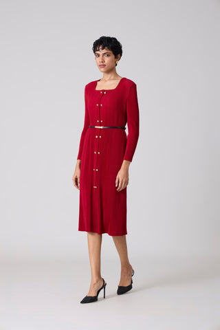 Rivera Dress - Deep Red