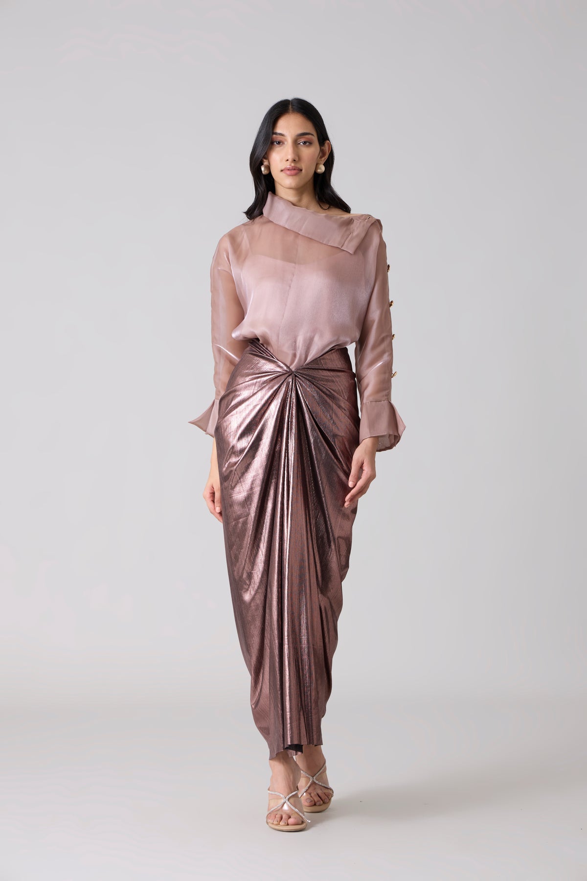 Antonia Skirt - Metallic Rose