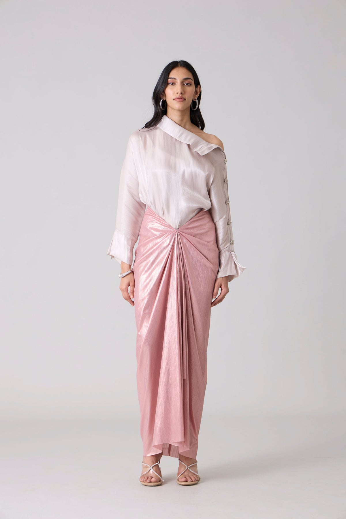 Antonia Metallic Set - Ash Pink