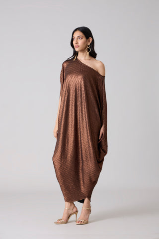 Ophelia Dress - Chevron Copper