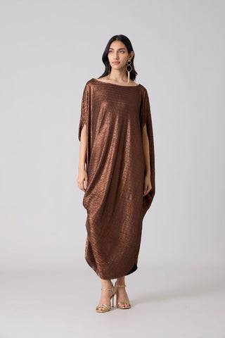 Ophelia Dress - Chevron Copper