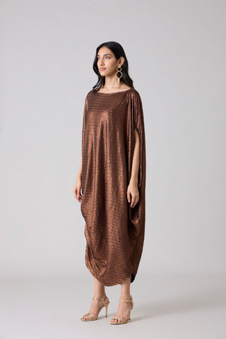 Ophelia Dress - Chevron Copper