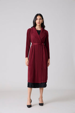 Caroline Overlay - Dark Maroon