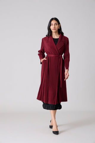 Caroline Overlay - Dark Maroon