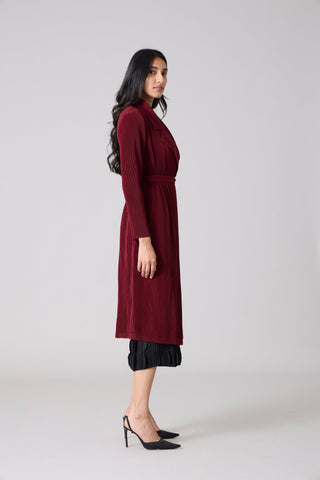 Caroline Overlay - Dark Maroon