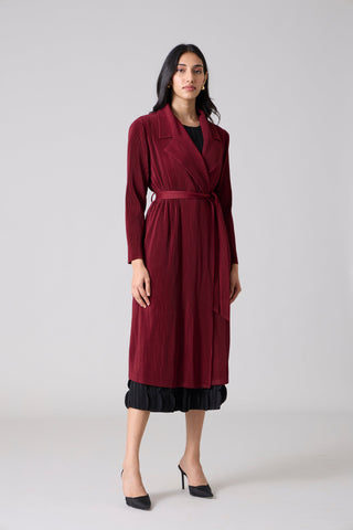 Caroline Overlay - Dark Maroon