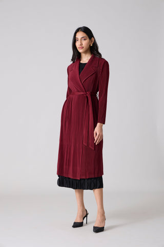 Caroline Overlay - Dark Maroon