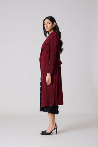 Caroline Overlay - Dark Maroon