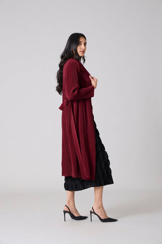 Caroline Overlay - Dark Maroon