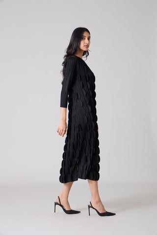 Raven Midi Dress - Black