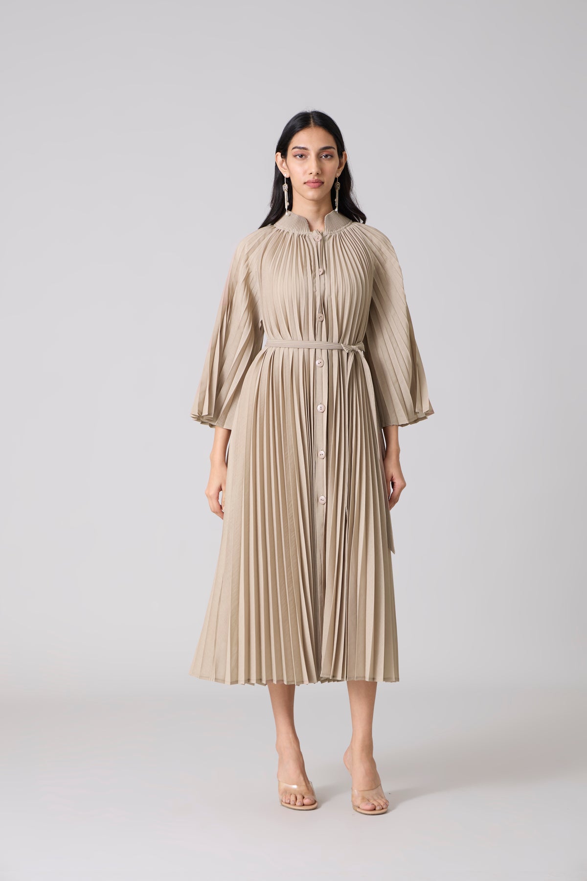 Erica Midi Dress - Sand Beige