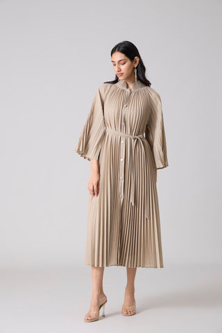 Erica Midi Dress - Sand Beige