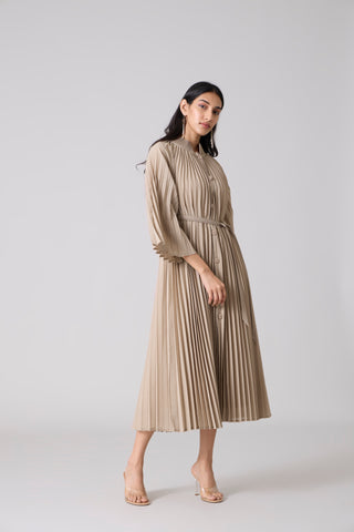 Erica Midi Dress - Sand Beige