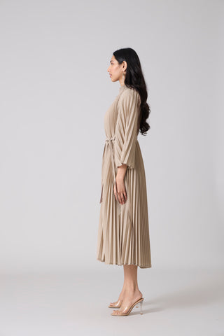 Erica Midi Dress - Sand Beige