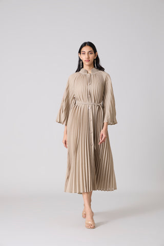 Erica Midi Dress - Sand Beige