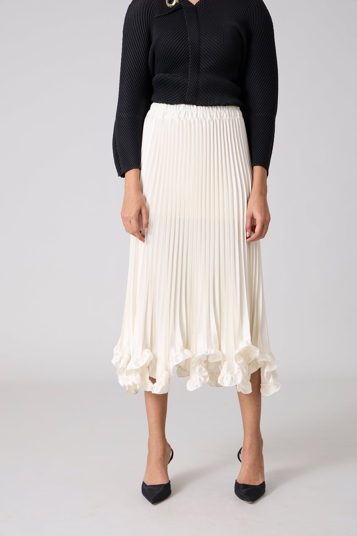 Mirabelle Satin Skirt - Ivory