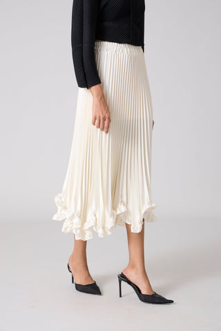 Mirabelle Satin Skirt - Ivory