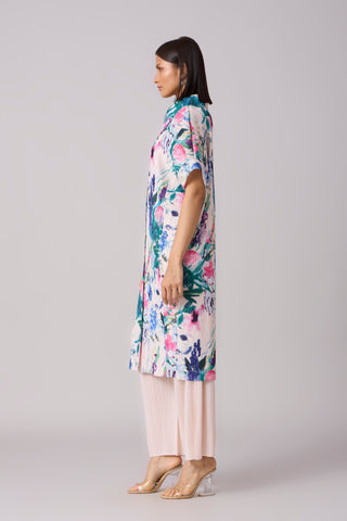Maria Floral Shirt Set - Blush