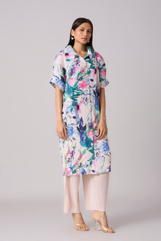 Maria Floral Shirt Set - Blush