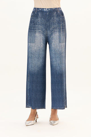 Denim Wash Pants - Blue